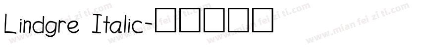 Lindgre Italic字体转换